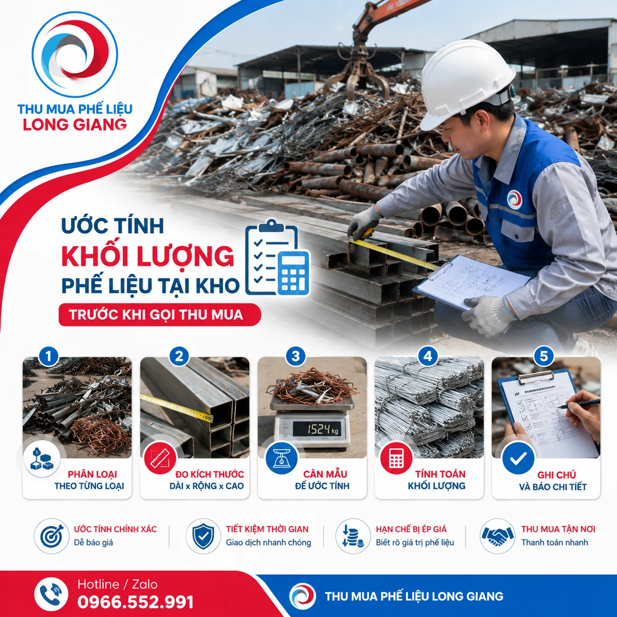 ước tính khối lượng phế liệu