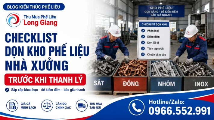 dọn kho phế liệu nhà xưởng