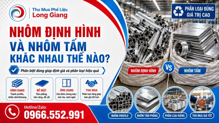 nhôm định hình và nhôm tấm phế liệu