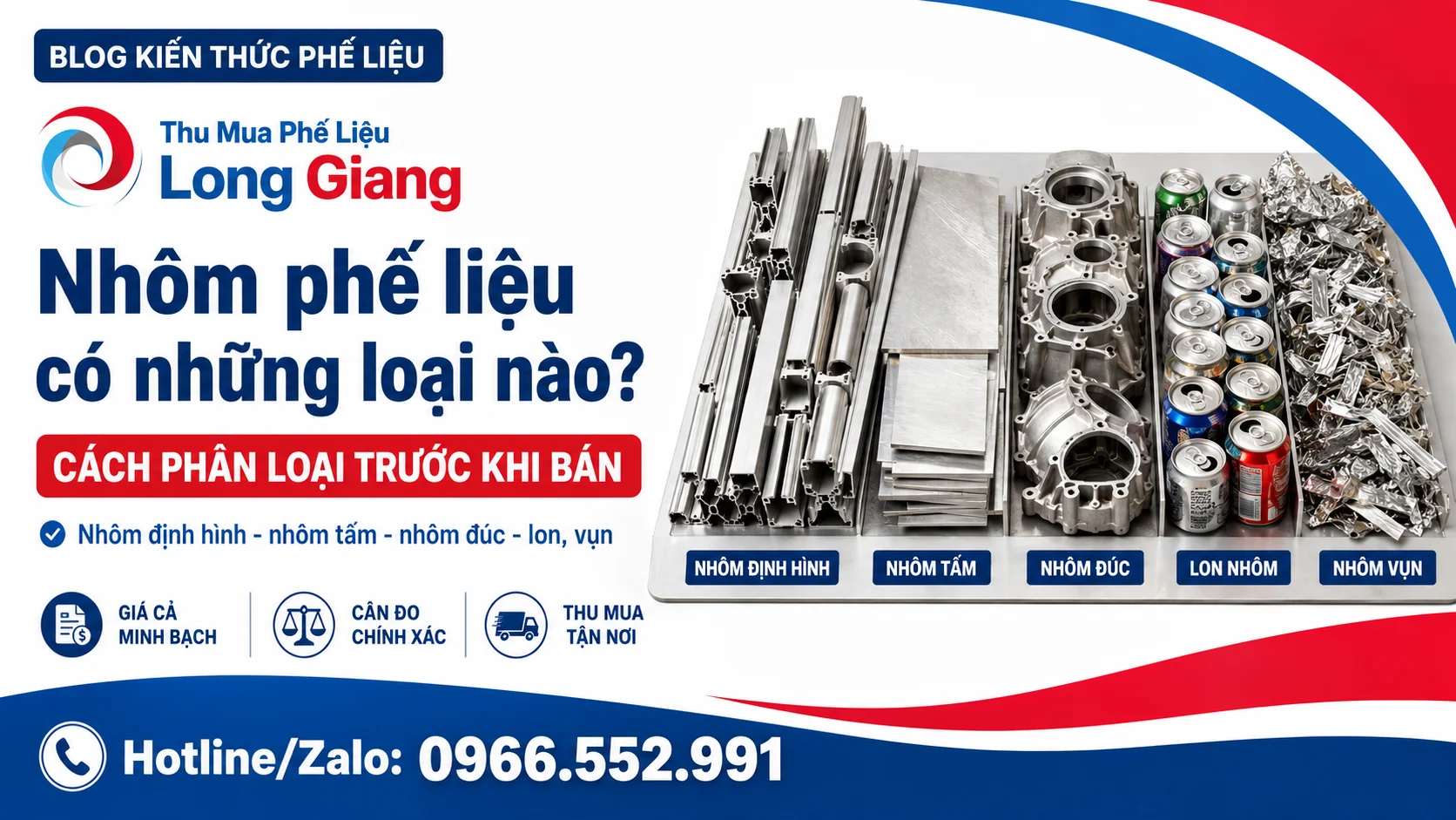 các loại nhôm phế liệu