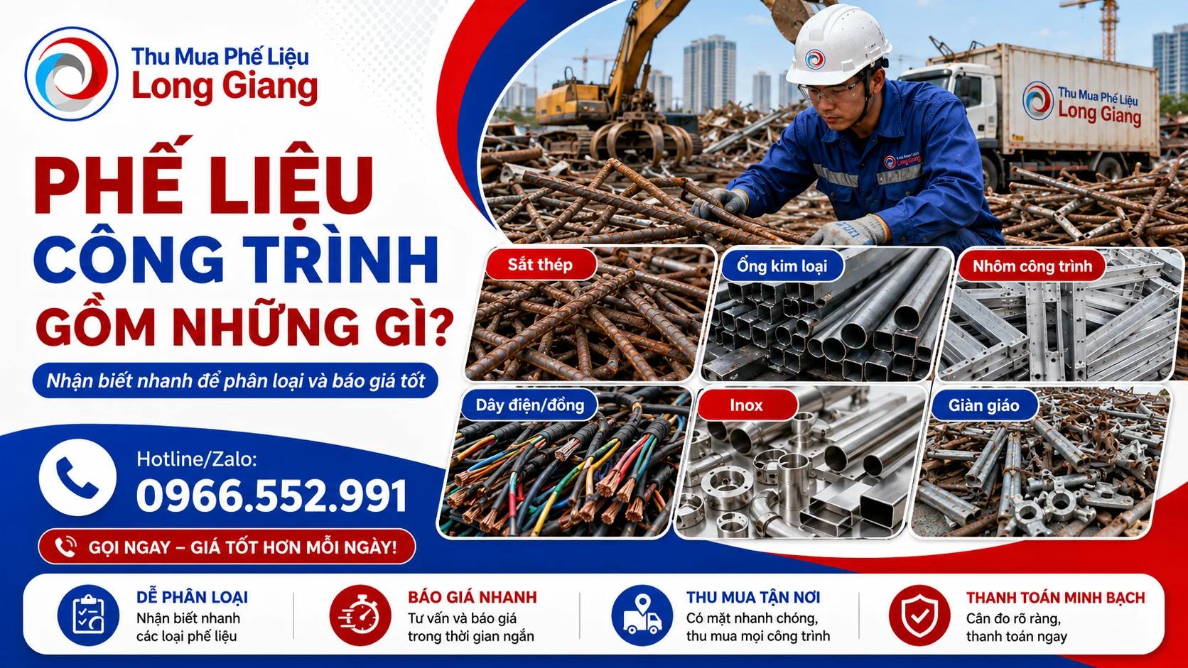 phế liệu công trình gồm những gì