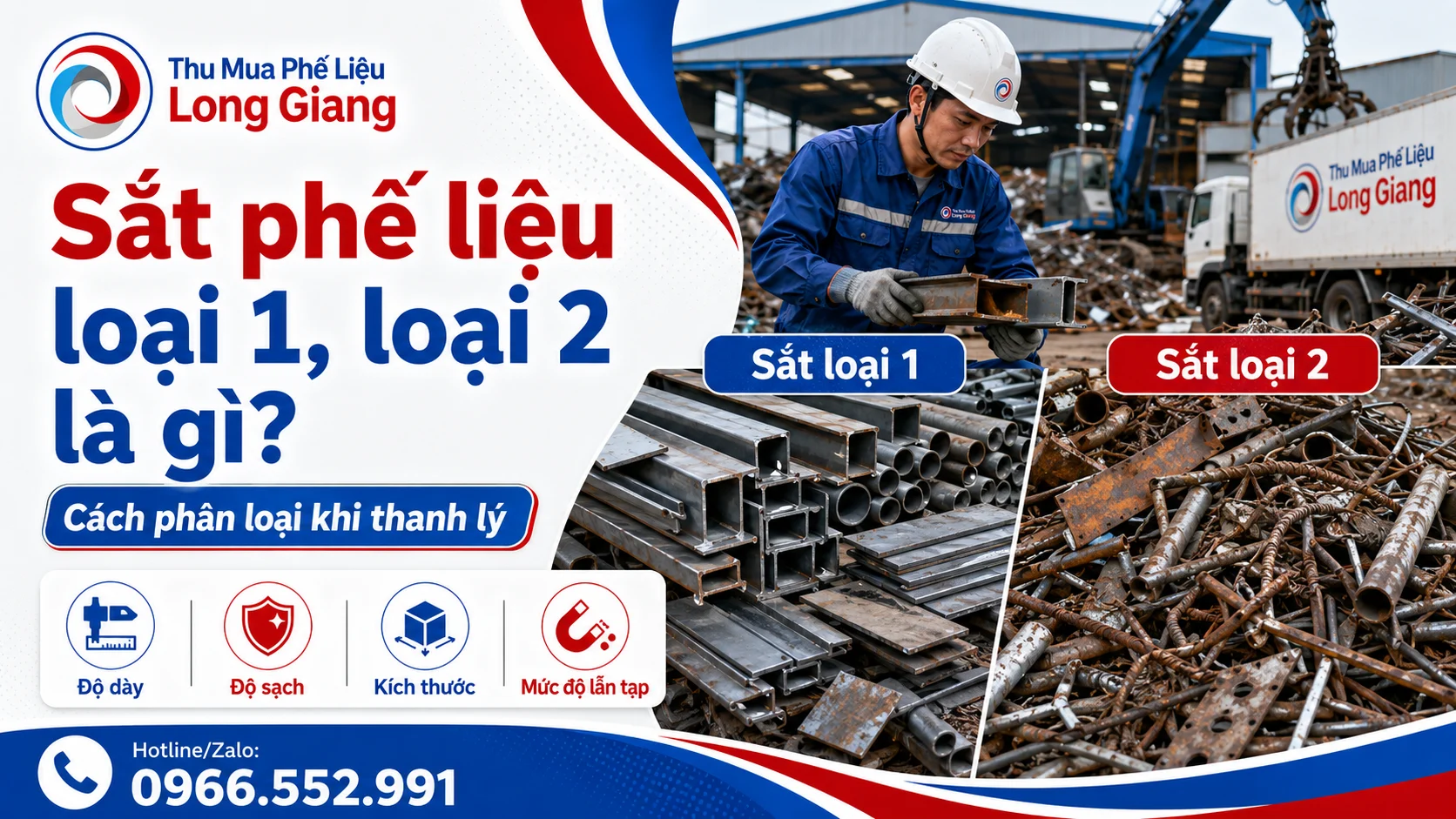 sắt phế liệu loại 1, loại 2