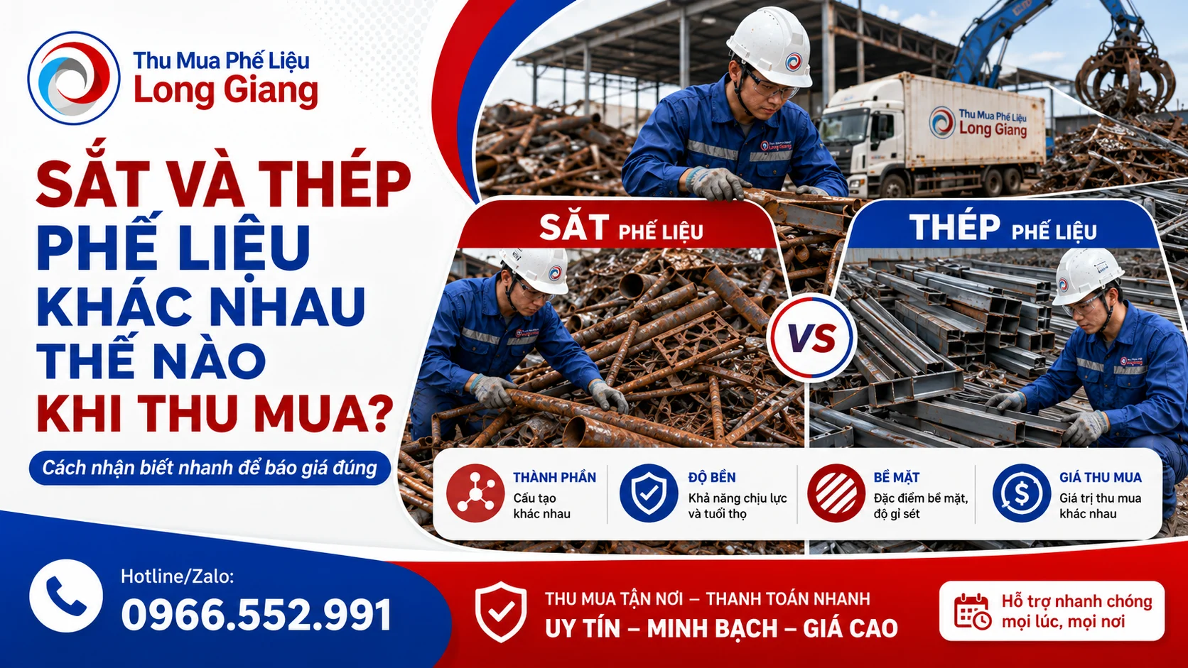 sắt và thép phế liệu khác nhau thế nào
