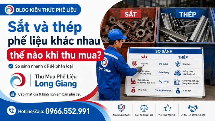 sắt và thép phế liệu khác nhau thế nào