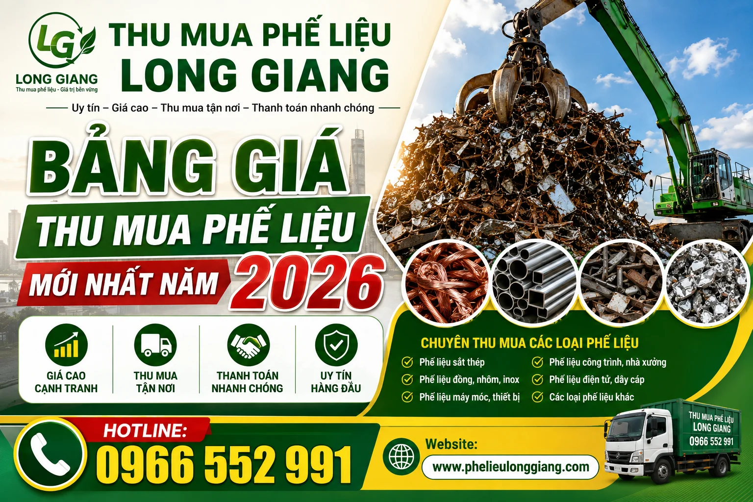 bảng giá thu mua phế liệu
