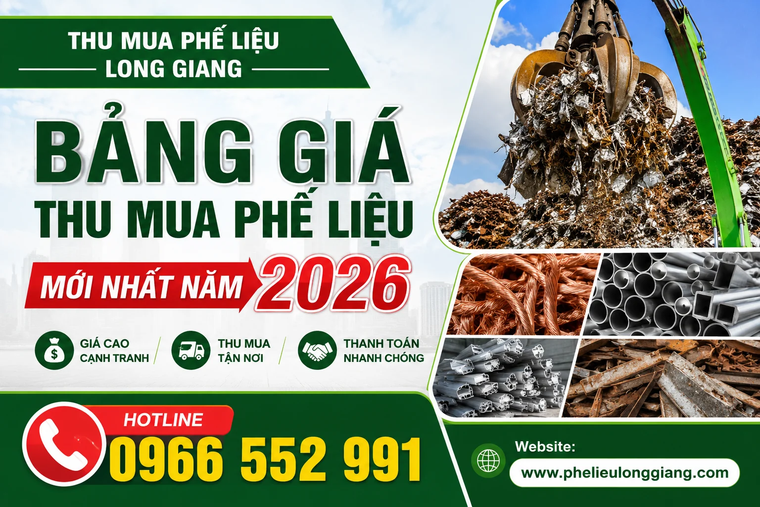 bảng giá thu mua phế liệu