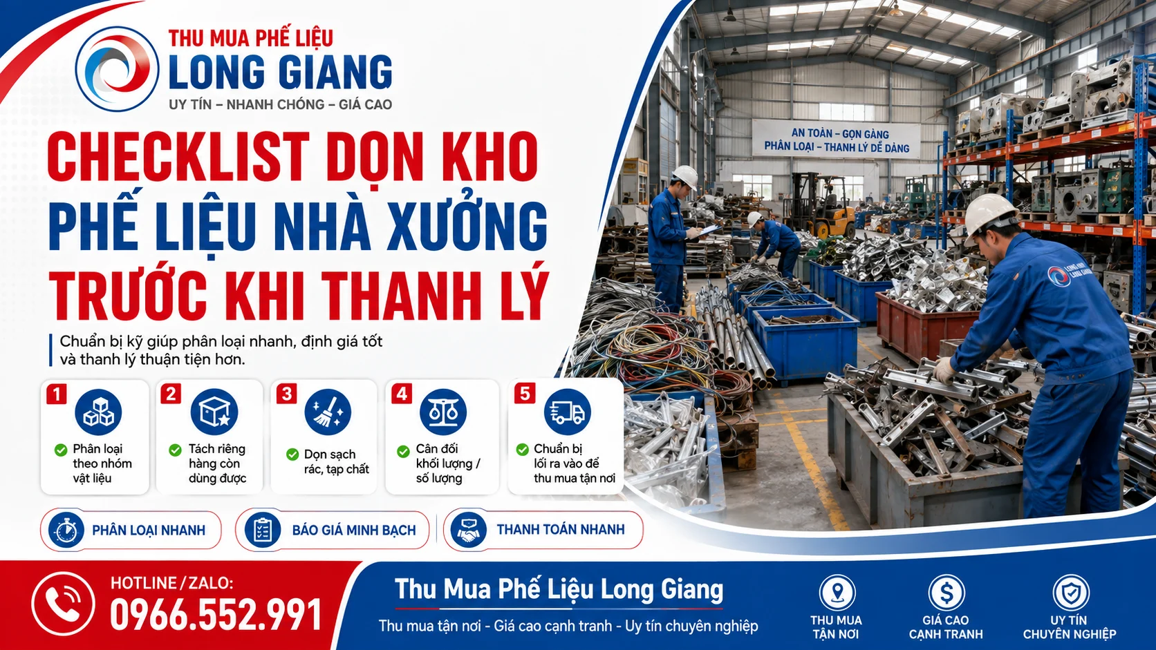 dọn kho phế liệu nhà xưởng
